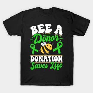 Organ Donor Green Ribbon, Bee A Donor T-Shirt